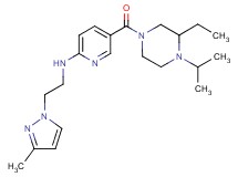 5-[(3-ethyl-4-isopropyl-1-piperazinyl)carbonyl]-N-[2-(3-methyl-1H-pyrazol-1-yl)ethyl]-2-pyridinamine