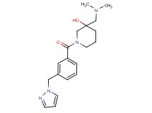 3-[(dimethylamino)methyl]-1-[3-(1H-pyrazol-1-ylmethyl)benzoyl]-3-piperidinol