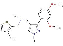 1-[3-(2,4-dimethoxyphenyl)-1H-pyrazol-4-yl]-N-methyl-N-[(3-methyl-2-thienyl)methyl]methanamine
