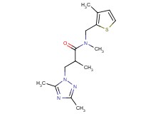 3-(3,5-dimethyl-1H-1,2,4-triazol-1-yl)-N,2-dimethyl-N-[(3-methyl-2-thienyl)methyl]propanamide