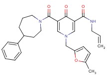 N-allyl-1-[(5-methyl-2-furyl)methyl]-4-oxo-5-[(4-phenyl-1-azepanyl)carbonyl]-1,4-dihydro-3-pyridinecarboxamide