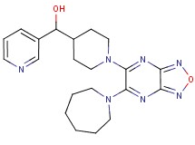 {1-[6-(1-azepanyl)[1,2,5]oxadiazolo[3,4-b]pyrazin-5-yl]-4-piperidinyl}(3-pyridinyl)methanol