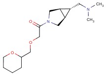 N,N-dimethyl-1-{(1R*,5S*,6r)-3-[(tetrahydro-2H-pyran-2-ylmethoxy)acetyl]-3-azabicyclo[3.1.0]hex-6-yl}methanamine