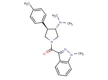 (3S*,4R*)-N,N-dimethyl-1-[(1-methyl-1H-indazol-3-yl)carbonyl]-4-(4-methylphenyl)-3-pyrrolidinamine