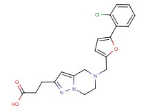 3-(5-{[5-(2-chlorophenyl)-2-furyl]methyl}-4,5,6,7-tetrahydropyrazolo[1,5-a]pyrazin-2-yl)propanoic acid