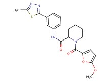 1-(5-methoxy-2-furoyl)-N-[3-(5-methyl-1,3,4-thiadiazol-2-yl)phenyl]-2-piperidinecarboxamide
