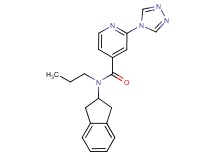 N-(2,3-dihydro-1H-inden-2-yl)-N-propyl-2-(4H-1,2,4-triazol-4-yl)isonicotinamide