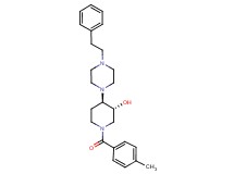 (3R*,4R*)-1-(4-methylbenzoyl)-4-[4-(2-phenylethyl)-1-piperazinyl]-3-piperidinol