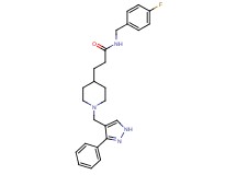 N-(4-fluorobenzyl)-3-{1-[(3-phenyl-1H-pyrazol-4-yl)methyl]-4-piperidinyl}propanamide