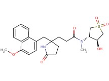 N-[(3S*,4S*)-4-hydroxy-1,1-dioxidotetrahydro-3-thienyl]-3-{2-[(4-methoxy-1-naphthyl)methyl]-5-oxo-2-pyrrolidinyl}-N-methylpropanamide