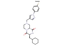 (3S,9aR)-3-(cyclohexylmethyl)-8-{[1-(4-fluorophenyl)-1H-pyrazol-4-yl]methyl}tetrahydro-2H-pyrazino[1,2-a]pyrazine-1,4(3H,6H)-dione