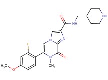 6-(2-fluoro-4-methoxyphenyl)-7-methyl-8-oxo-N-(piperidin-4-ylmethyl)-7,8-dihydroimidazo[1,2-a]pyrazine-2-carboxamide