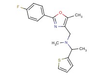 N-{[2-(4-fluorophenyl)-5-methyl-1,3-oxazol-4-yl]methyl}-N-methyl-1-(2-thienyl)ethanamine