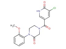 4-[(5-chloro-6-oxo-1,6-dihydro-3-pyridinyl)carbonyl]-1-(2-methoxyphenyl)-2-piperazinone