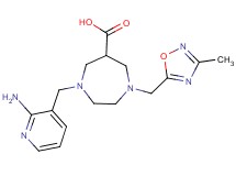 1-[(2-aminopyridin-3-yl)methyl]-4-[(3-methyl-1,2,4-oxadiazol-5-yl)methyl]-1,4-diazepane-6-carboxylic acid