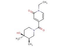 1-ethyl-4-{[(3R*,4S*)-4-hydroxy-3,4-dimethylpiperidin-1-yl]carbonyl}pyridin-2(1H)-one