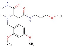 2-[1-(2,4-dimethoxybenzyl)-3-oxo-2-piperazinyl]-N-(3-methoxypropyl)acetamide