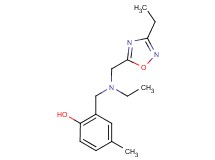 2-({ethyl[(3-ethyl-1,2,4-oxadiazol-5-yl)methyl]amino}methyl)-4-methylphenol