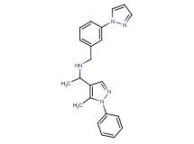 1-(5-methyl-1-phenyl-1H-pyrazol-4-yl)-N-[3-(1H-pyrazol-1-yl)benzyl]ethanamine