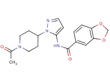 N-[1-(1-acetylpiperidin-4-yl)-1H-pyrazol-5-yl]-1,3-benzodioxole-5-carboxamide