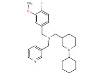 1-(1-cyclohexyl-3-piperidinyl)-N-(4-fluoro-3-methoxybenzyl)-N-(3-pyridinylmethyl)methanamine