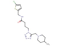 N-[(5-chloro-2-thienyl)methyl]-4-{5-[(4-methyl-1-piperidinyl)methyl]-1H-tetrazol-1-yl}butanamide