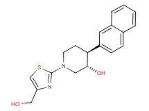 (3S*,4S*)-1-[4-(hydroxymethyl)-1,3-thiazol-2-yl]-4-(2-naphthyl)piperidin-3-ol