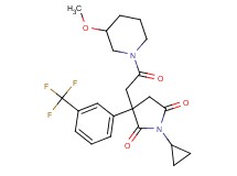 1-cyclopropyl-3-[2-(3-methoxy-1-piperidinyl)-2-oxoethyl]-3-[3-(trifluoromethyl)phenyl]-2,5-pyrrolidinedione