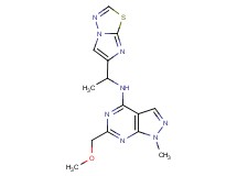 N-(1-imidazo[2,1-b][1,3,4]thiadiazol-6-ylethyl)-6-(methoxymethyl)-1-methyl-1H-pyrazolo[3,4-d]pyrimidin-4-amine