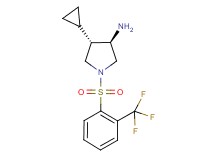 (3R*,4S*)-4-cyclopropyl-1-{[2-(trifluoromethyl)phenyl]sulfonyl}-3-pyrrolidinamine