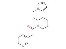 3-(2-oxo-2-{2-[2-(1H-pyrazol-1-yl)ethyl]-1-piperidinyl}ethyl)pyridine