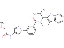 N-(1-{3-[(1-isopropyl-1,3,4,9-tetrahydro-2H-beta-carbolin-2-yl)carbonyl]phenyl}-1H-pyrazol-4-yl)-2-methoxyacetamide