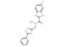 6-fluoro-N-methyl-N-[(5-phenyl-1,2,4-oxadiazol-3-yl)methyl]-1H-benzimidazole-2-carboxamide