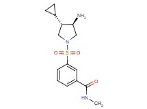 3-{[(3R*,4S*)-3-amino-4-cyclopropyl-1-pyrrolidinyl]sulfonyl}-N-methylbenzamide