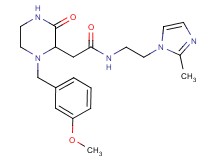 2-[1-(3-methoxybenzyl)-3-oxo-2-piperazinyl]-N-[2-(2-methyl-1H-imidazol-1-yl)ethyl]acetamide