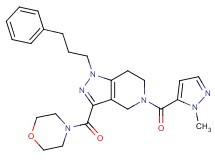 5-[(1-methyl-1H-pyrazol-5-yl)carbonyl]-3-(4-morpholinylcarbonyl)-1-(3-phenylpropyl)-4,5,6,7-tetrahydro-1H-pyrazolo[4,3-c]pyridine
