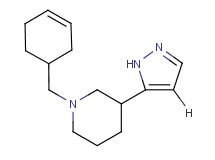1-(3-cyclohexen-1-ylmethyl)-3-(1H-pyrazol-5-yl)piperidine