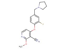 4-[2-fluoro-4-(pyrrolidin-1-ylmethyl)phenoxy]-2-methoxynicotinonitrile
