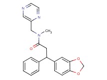 3-(1,3-benzodioxol-5-yl)-N-methyl-3-phenyl-N-(2-pyrazinylmethyl)propanamide
