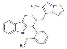 1-(2-methoxyphenyl)-2-[(6-methylimidazo[2,1-b][1,3]thiazol-5-yl)methyl]-2,3,4,9-tetrahydro-1H-beta-carboline