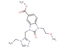 methyl 3-[(4-ethyl-4H-1,2,4-triazol-3-yl)methyl]-1-(2-methoxyethyl)-2-oxo-2,3-dihydro-1H-benzimidazole-5-carboxylate