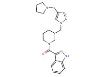 3-[(3-{[4-(1-pyrrolidinylmethyl)-1H-1,2,3-triazol-1-yl]methyl}-1-piperidinyl)carbonyl]-1H-indazole trifluoroacetate