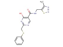 4-hydroxy-N-[(4-methyl-1,2,3-thiadiazol-5-yl)methyl]-2-[(phenylthio)methyl]pyrimidine-5-carboxamide