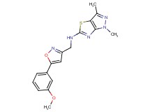 N-{[5-(3-methoxyphenyl)isoxazol-3-yl]methyl}-1,3-dimethyl-1H-pyrazolo[3,4-d][1,3]thiazol-5-amine