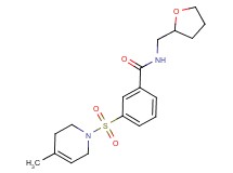3-[(4-methyl-3,6-dihydropyridin-1(2H)-yl)sulfonyl]-N-(tetrahydrofuran-2-ylmethyl)benzamide