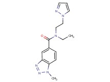 N-ethyl-1-methyl-N-[2-(1H-pyrazol-1-yl)ethyl]-1H-1,2,3-benzotriazole-5-carboxamide