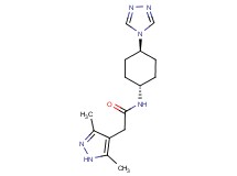 2-(3,5-dimethyl-1H-pyrazol-4-yl)-N-[trans-4-(4H-1,2,4-triazol-4-yl)cyclohexyl]acetamide
