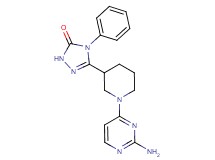 5-[1-(2-amino-4-pyrimidinyl)-3-piperidinyl]-4-phenyl-2,4-dihydro-3H-1,2,4-triazol-3-one