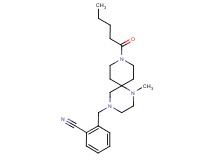 2-[(1-methyl-9-pentanoyl-1,4,9-triazaspiro[5.5]undec-4-yl)methyl]benzonitrile