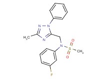 N-(3-fluorophenyl)-N-[(3-methyl-1-phenyl-1H-1,2,4-triazol-5-yl)methyl]methanesulfonamide